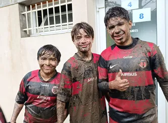 Jeunes joueurs de l'association après un match 25/26