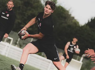 Lucien Richardis à un entraînement des Espoirs 25/26