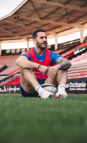 Sofiane Guitoune à l'entraînement du Crunch Creator